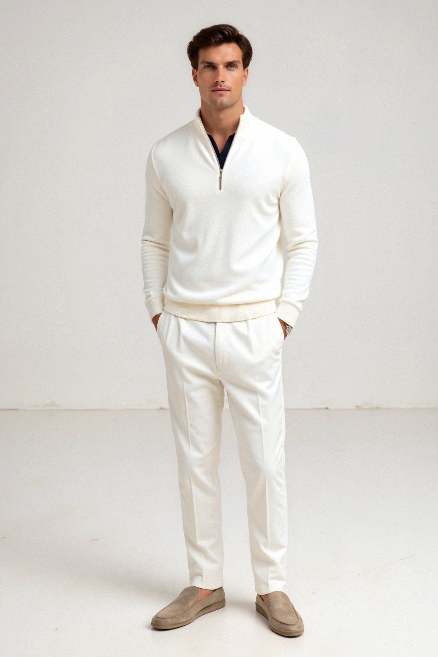 Sweat à Capuchon Zippé Minimaliste