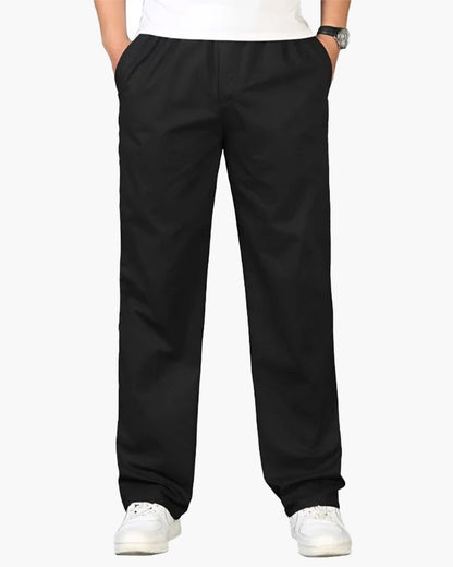 Pantalon de loisir en coton élastiqué confortable