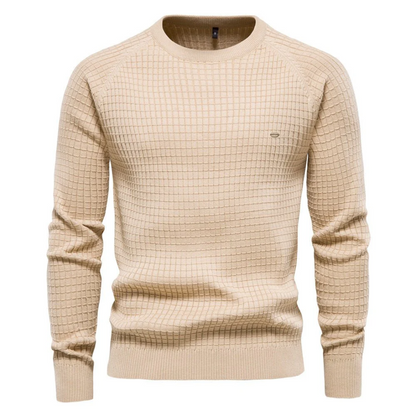 Pull Homme Marine Élégant à Col Rond