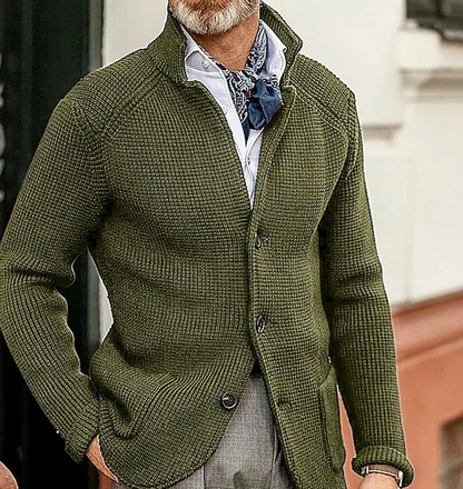 Blazer Homme Élégant col chemisé manches longues