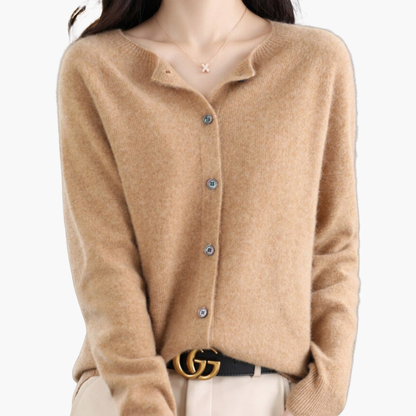 Gilet Féminin Rose Pastel Boutons Décoratifs