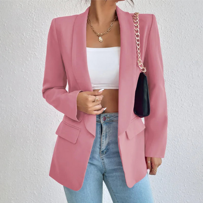 Blazer Femme Chic Grande Taille Longue Manche