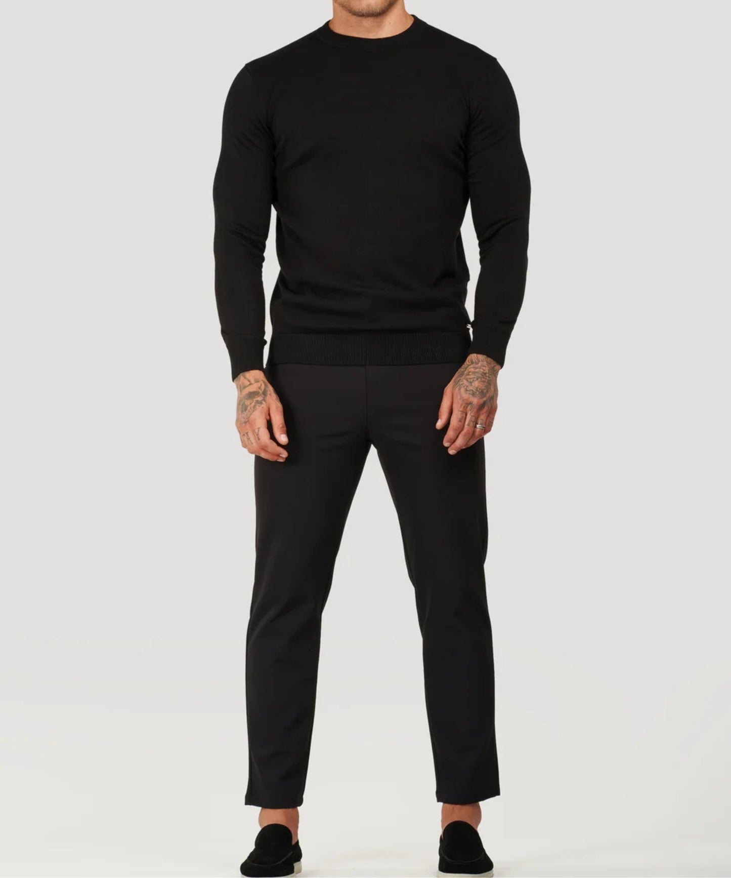 Pull Fin Maille Col Roulé Élégant Slim Fit