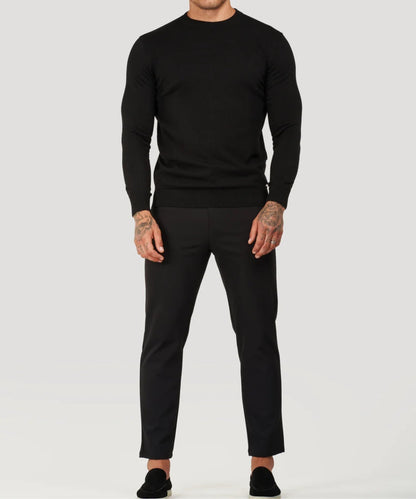 Pull Fin Maille Col Roulé Élégant Slim Fit