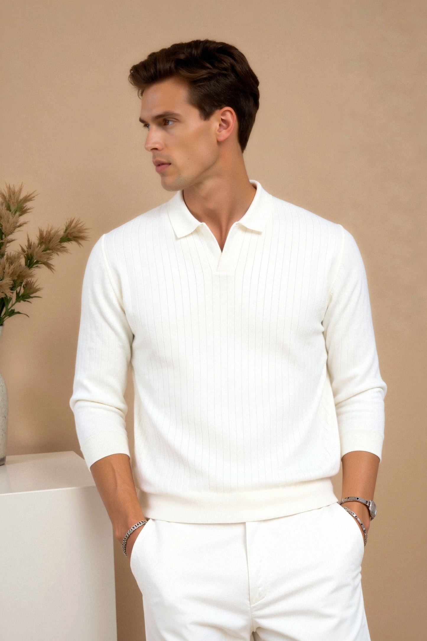 Pull Poloshirt Élégant et Confortable pour Homme