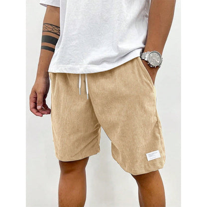 Pantalon Court Décontracté avec Poches et Ceinture Élastique
