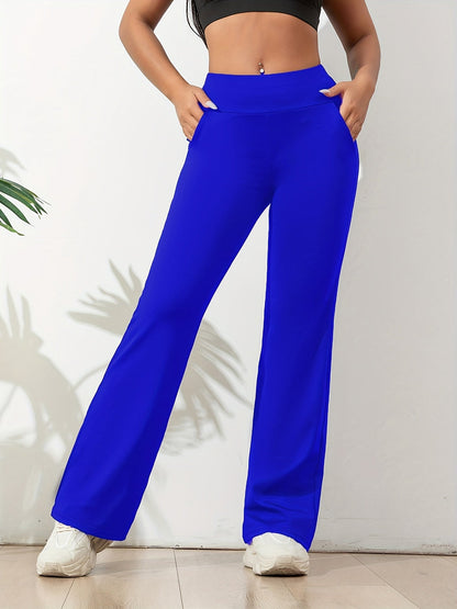 Pantalon de jogging Femme Taille haute Flare avec poches