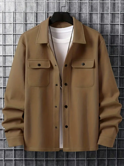 Veste Hiver Homme Polaire avec Capuche et Poches Zippées