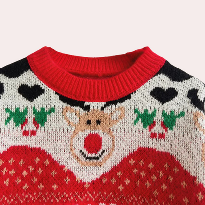 COLLETTE - Pull Féérique de Flocons de Neige pour Femmes