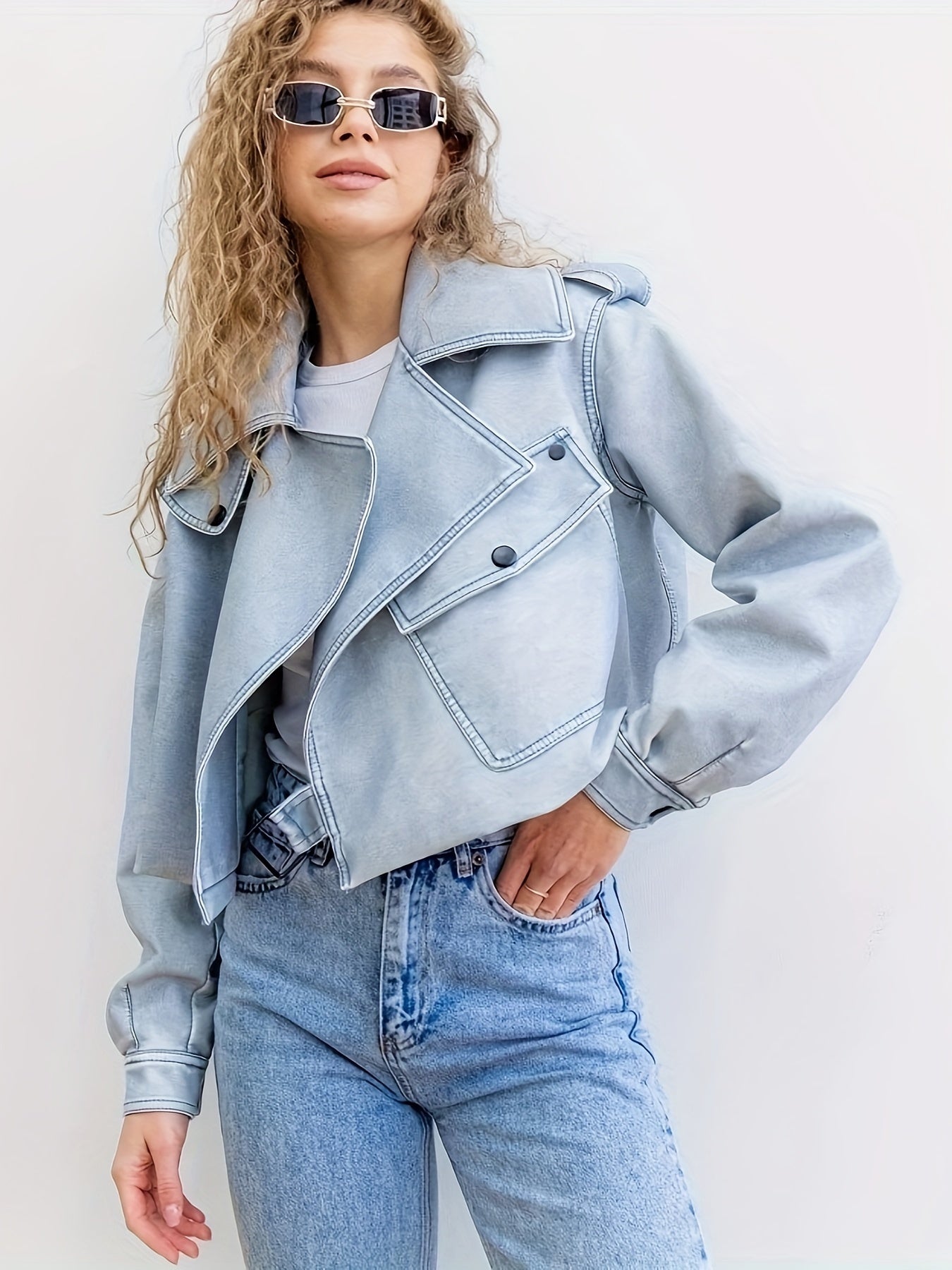 Veste femme courte tendance élégante - PanierRoyale