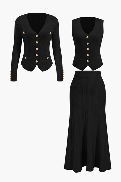 Costume Femme Ensemble Tailleur, Veste et Jupe Mi-Longue