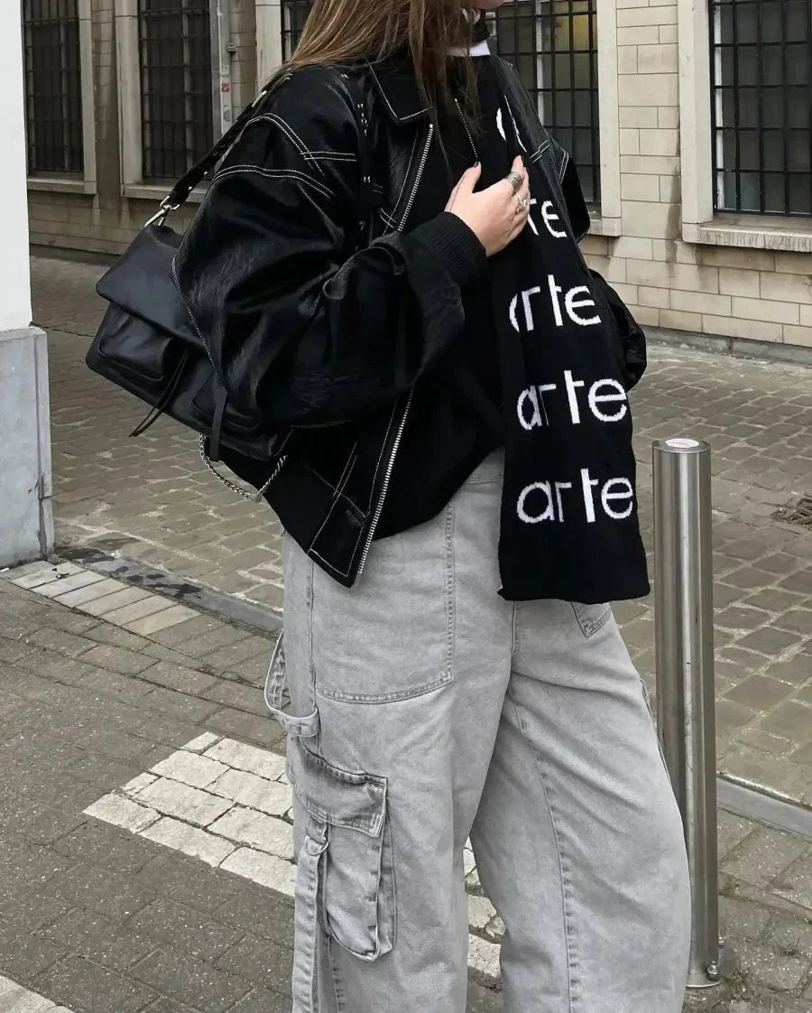 Veste Femme Oversize Fermeture Zippée Coupe Décontractée