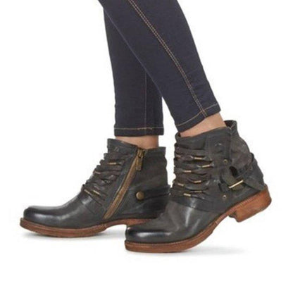Bottines Femmes Décontractées à Boucle Latérale
