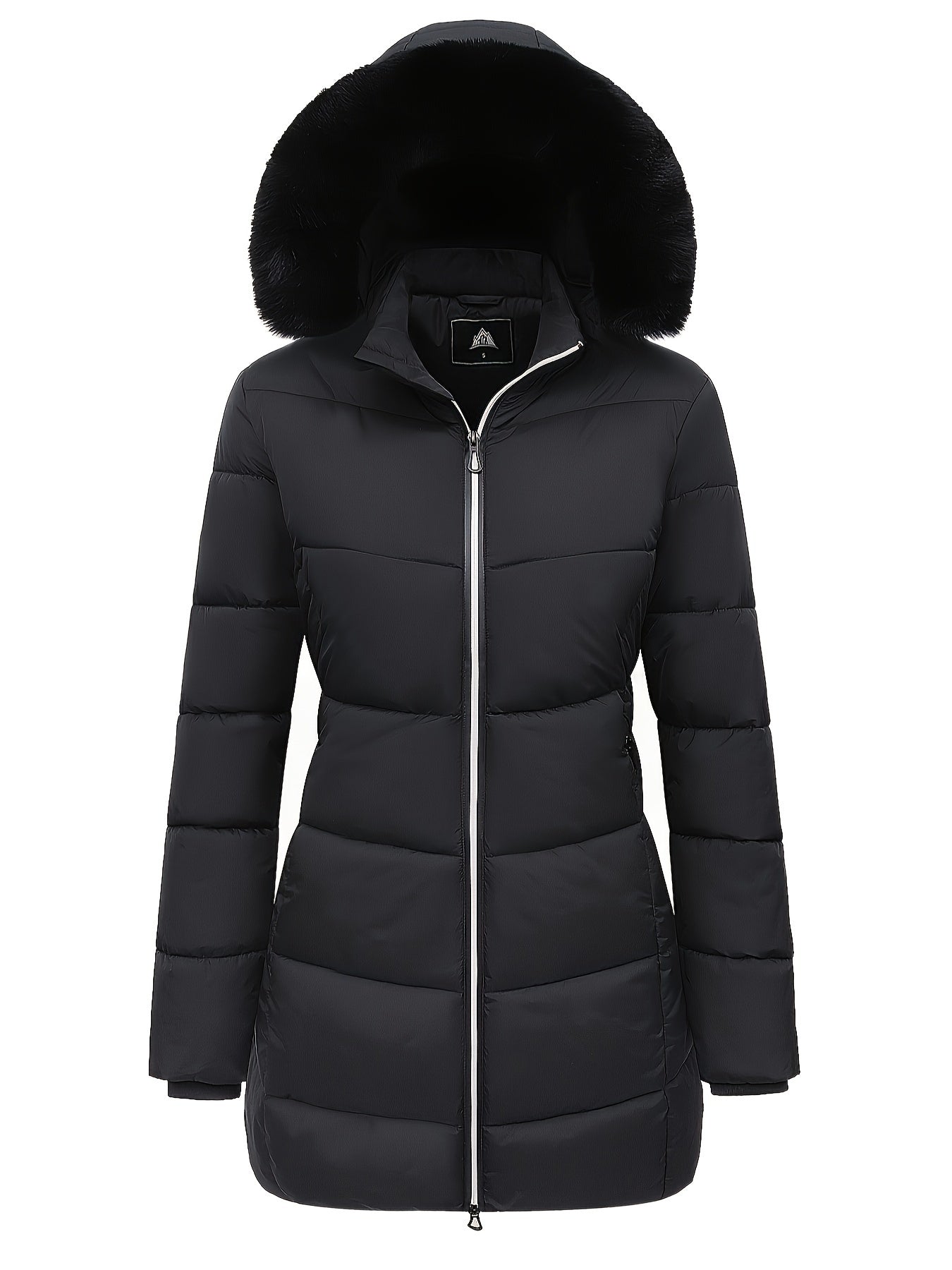 Manteau Femme Hiver Chaud avec Capuche et Poches Réversibles