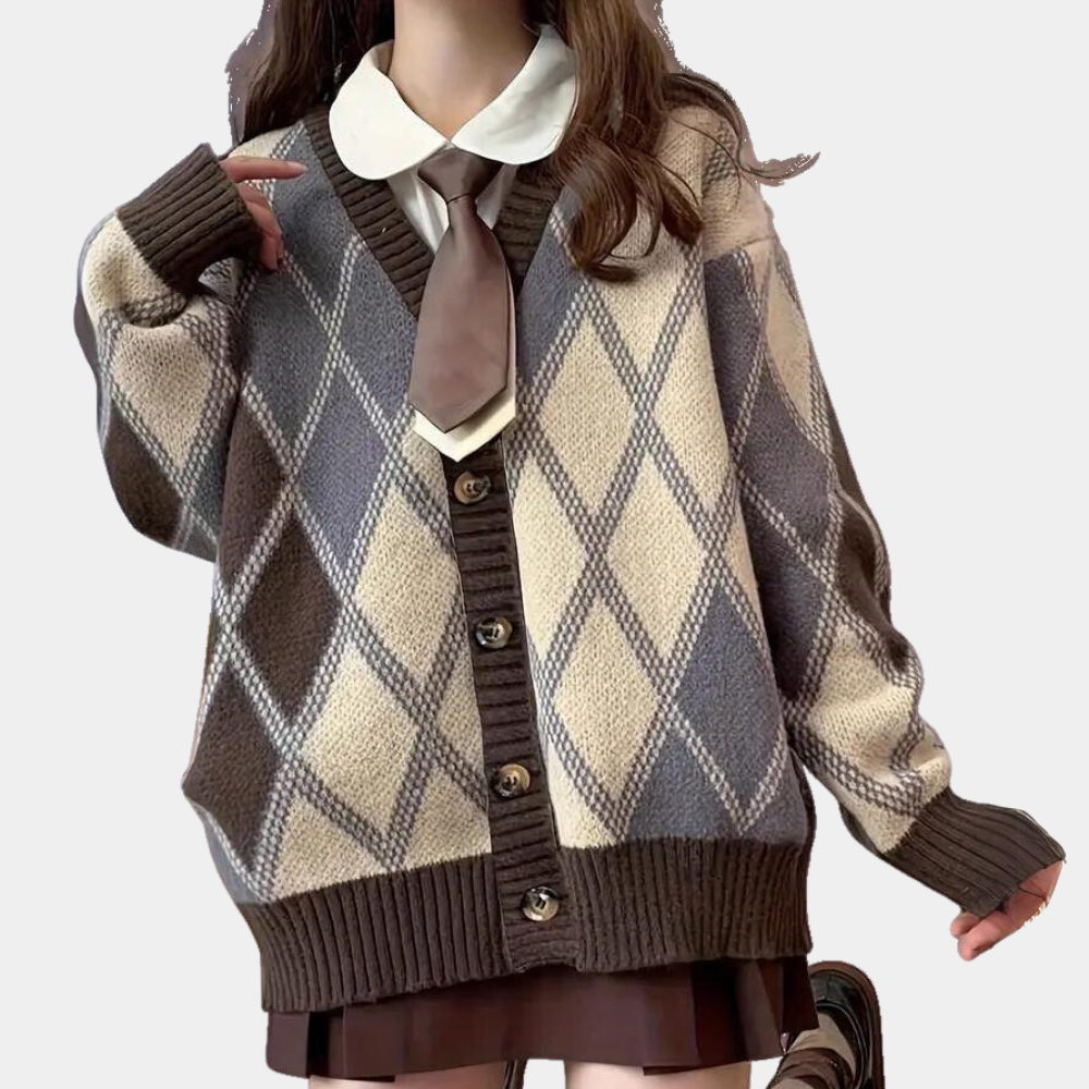 Cardigan Élégant Marron