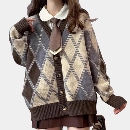 Cardigan Élégant Marron
