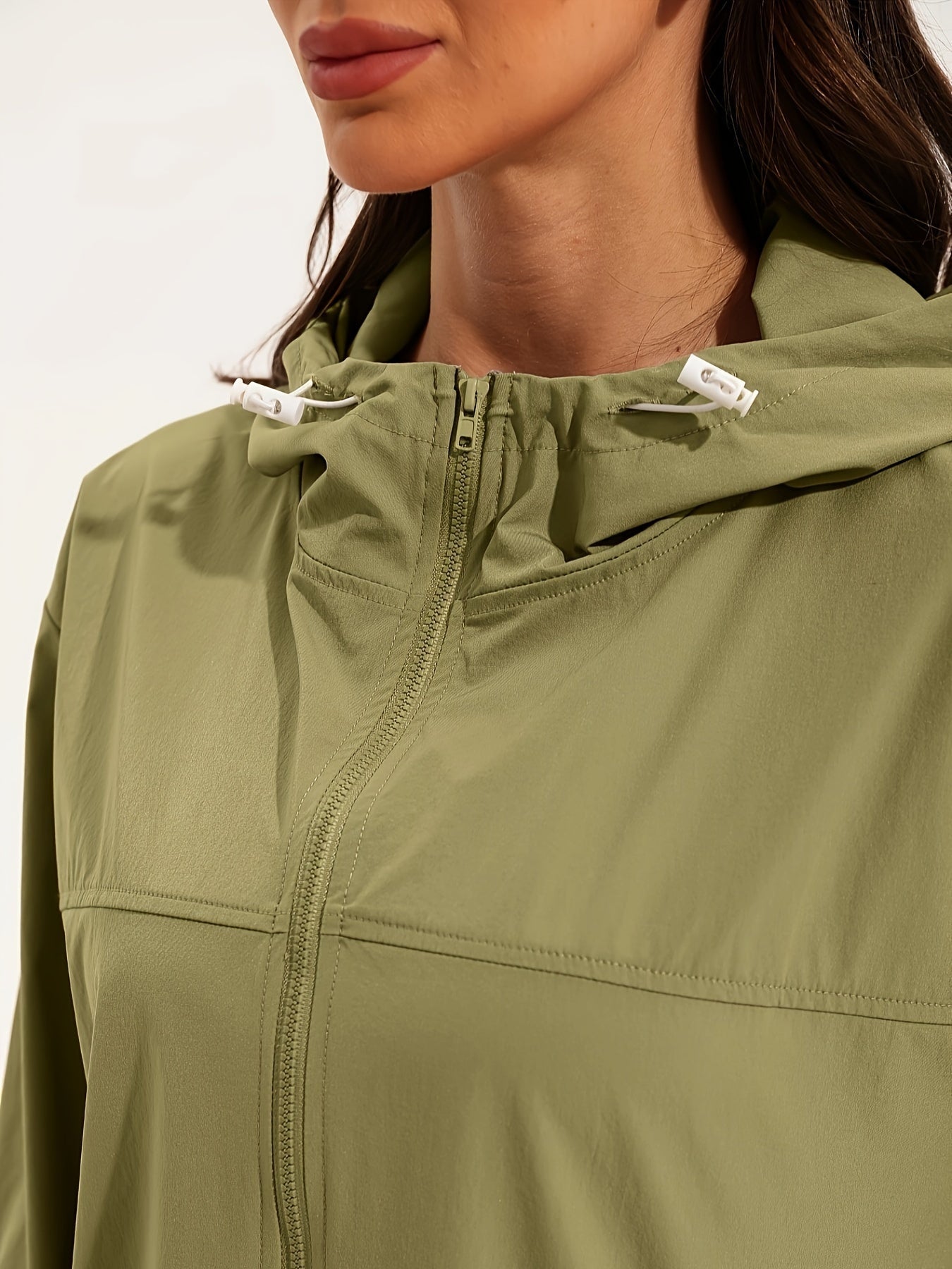 Veste Coupe-Vent Femme Légère Confort Quotidien Coupe Ajustée