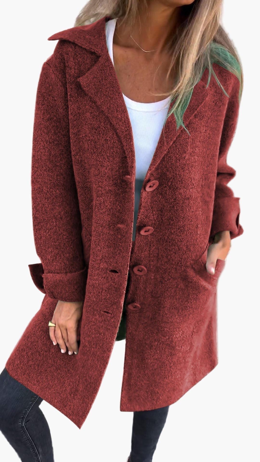 Manteau Femme Décontracté à Boutons