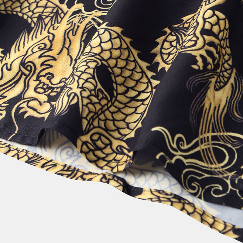 Chemise Homme Manche Courte Dragon Moderne