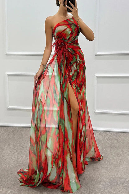 Robe Soirée Épaule Nu Sans Manches Longue Grande Taille
