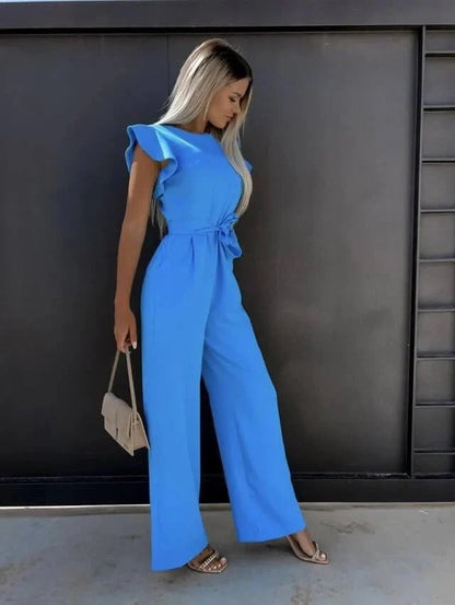 Combinaison Femme Élégante avec Ceinture pour une Silhouette Féminine