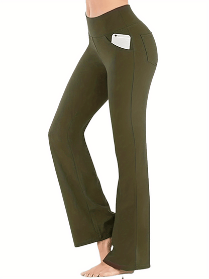 Pantalon Yoga Élargi Taille Haute Confortable