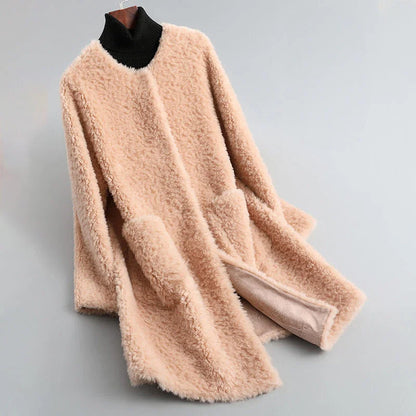 Manteau Femme Hiver Chic à Col Oversize