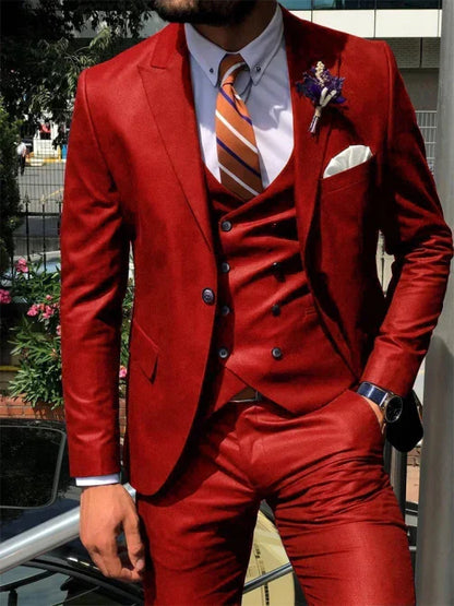 Costume Mariage Homme Classique Tailleur Noir Slim Fit