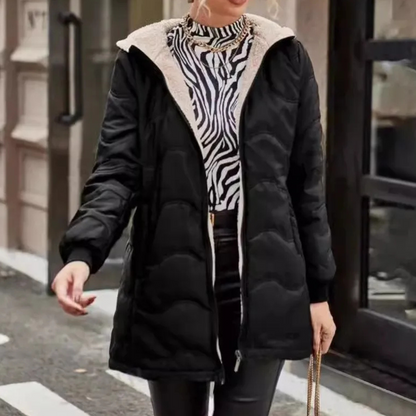 Veste d'Hiver Élégante Noire