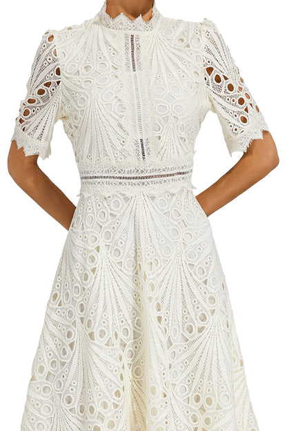 Robe en Dentelle Midi Élégante pour Femme