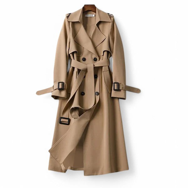 Trench-coat femme classique mi-longueur léger - PanierRoyale