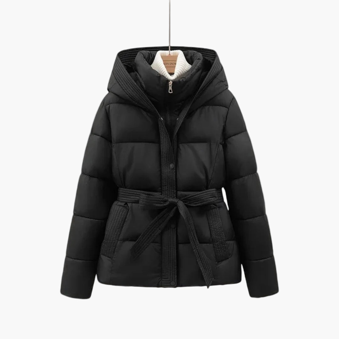 Doudoune Hiver Femme À Ceinture et Doublure Chaude - BerlinGlamour