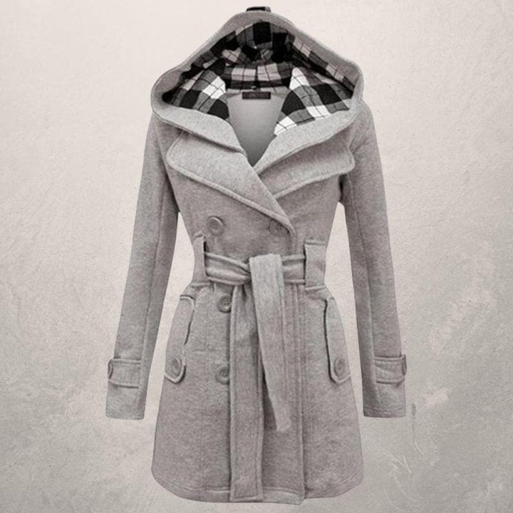 Manteau Chic à Capuche Élégant avec Ceinture - vue 3