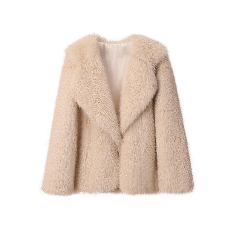 Manteau Femme Hiver Chic avec Fermeture Éclair Dissimulé
