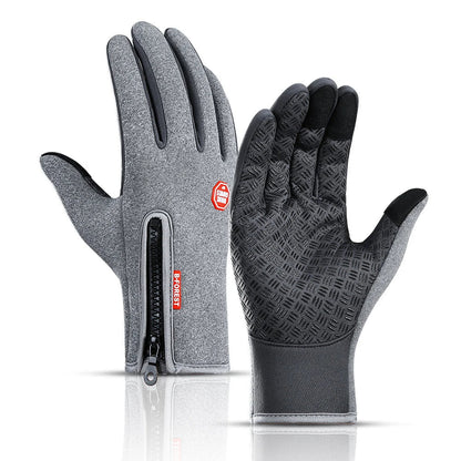 Gants d'Hiver Imperméables pour Adultes avec Fermeture Éclair