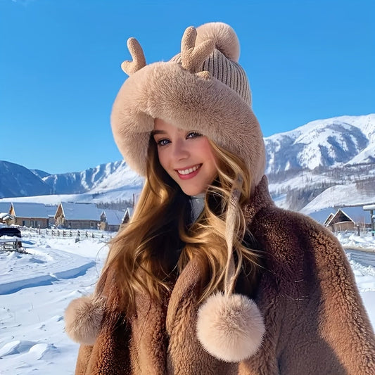 Chapeau Hiver Rouge et Festif - PanierRoyale