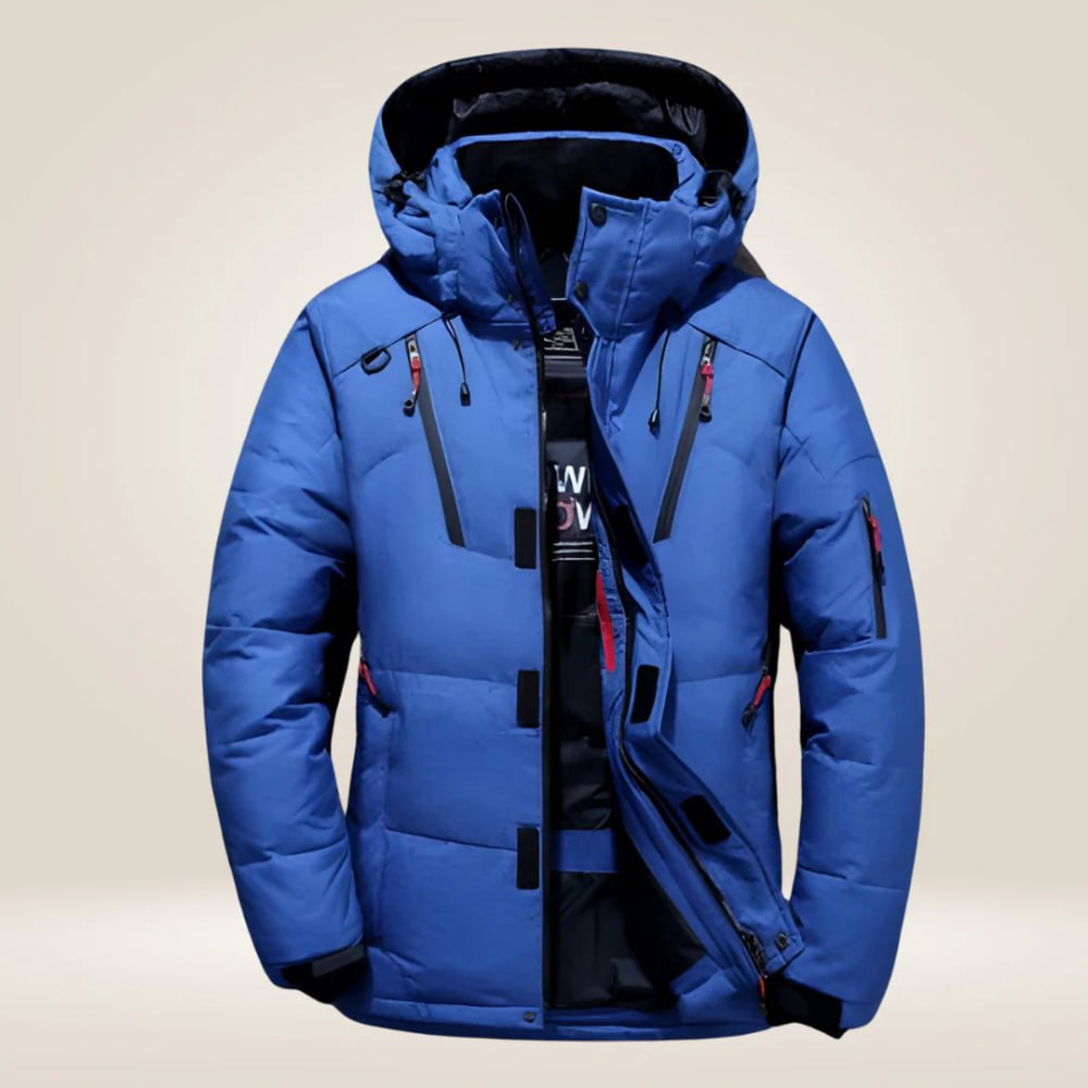 Veste Homme Duvet Coupe-Vent Chaude Coupe Ajustée
