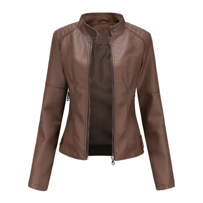Veste Femme Élégante Col Montant