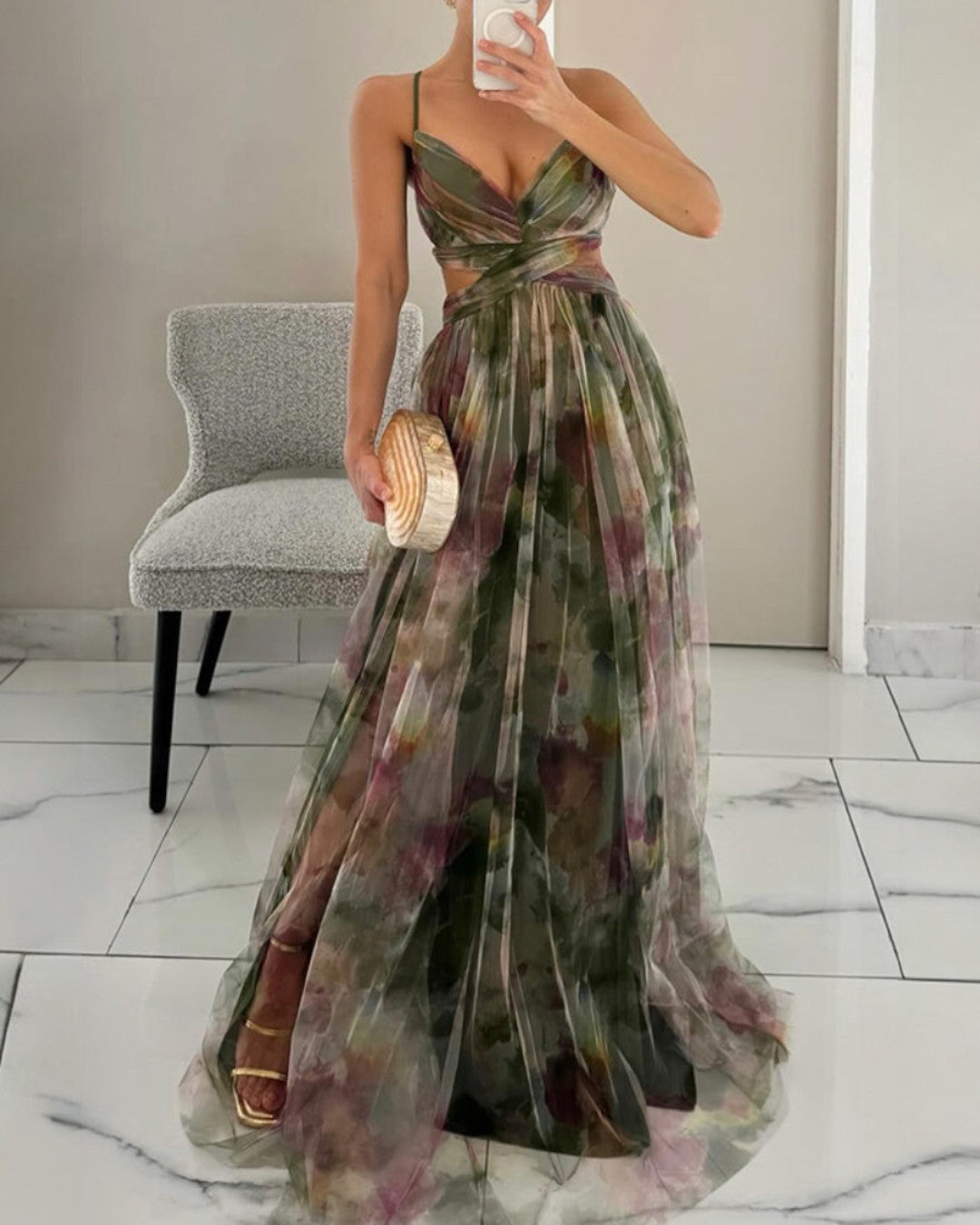 Robe Maxi Femme Fluide Bretelles Coupe Légère
