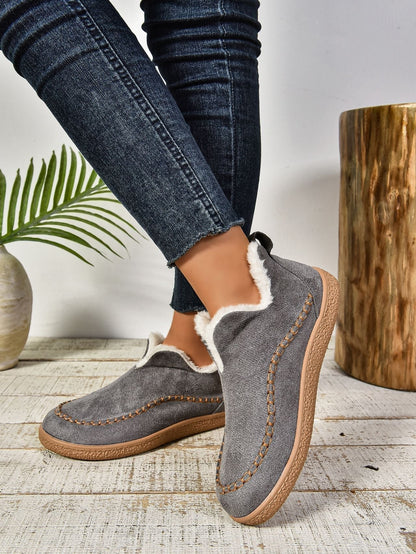 Chaussons Femmes Peluche Chauds et Confortables