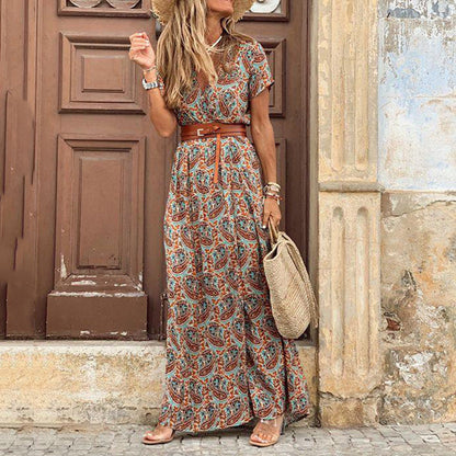 Robe Décontractée Florale Col V