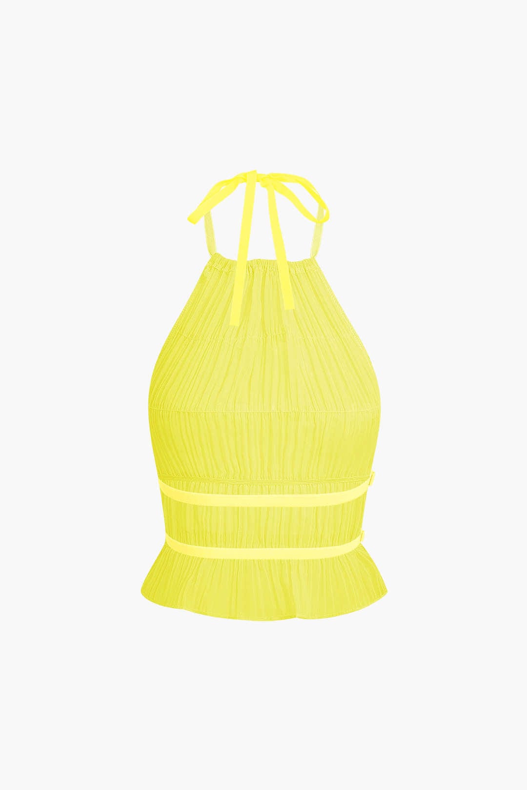 Robe de soirée deux pièces plissée élégante