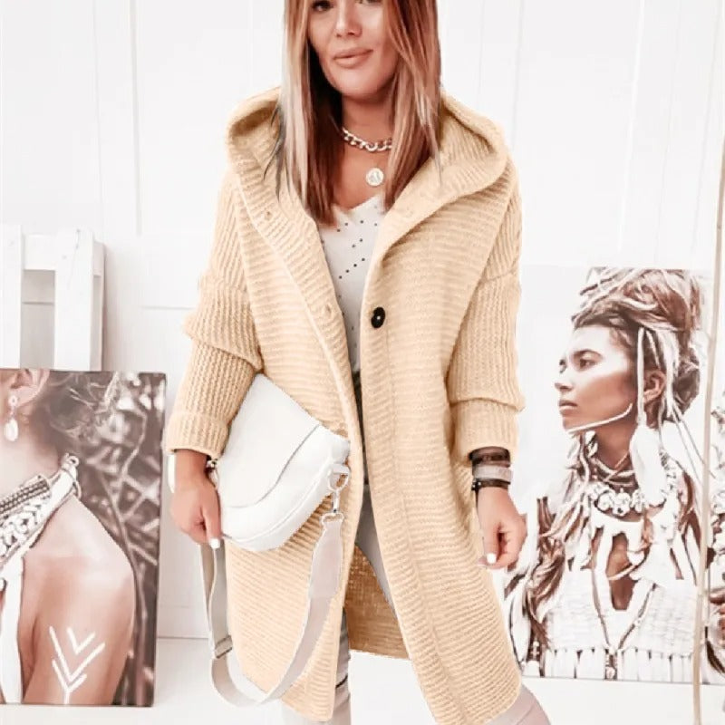 Manteau femme hiver épais avec capuche rose foncé
