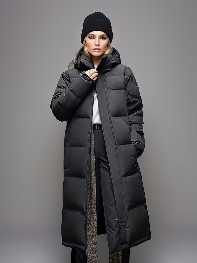 Doudoune Femme Hiver Longue et Chaude à Capuche - PanierRoyale