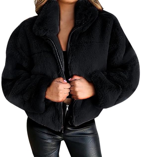 Manteau Femme Hiver Douillet - Veste Polaire Élégante Zippée