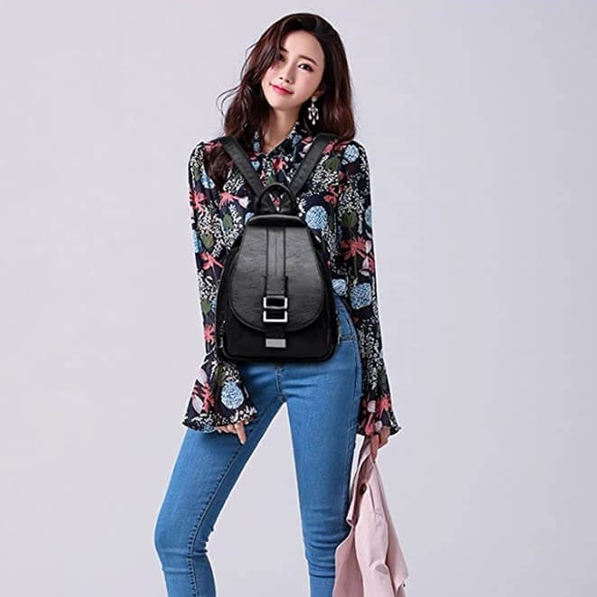 Sac à dos femme en cuir véritable italien - PanierRoyale