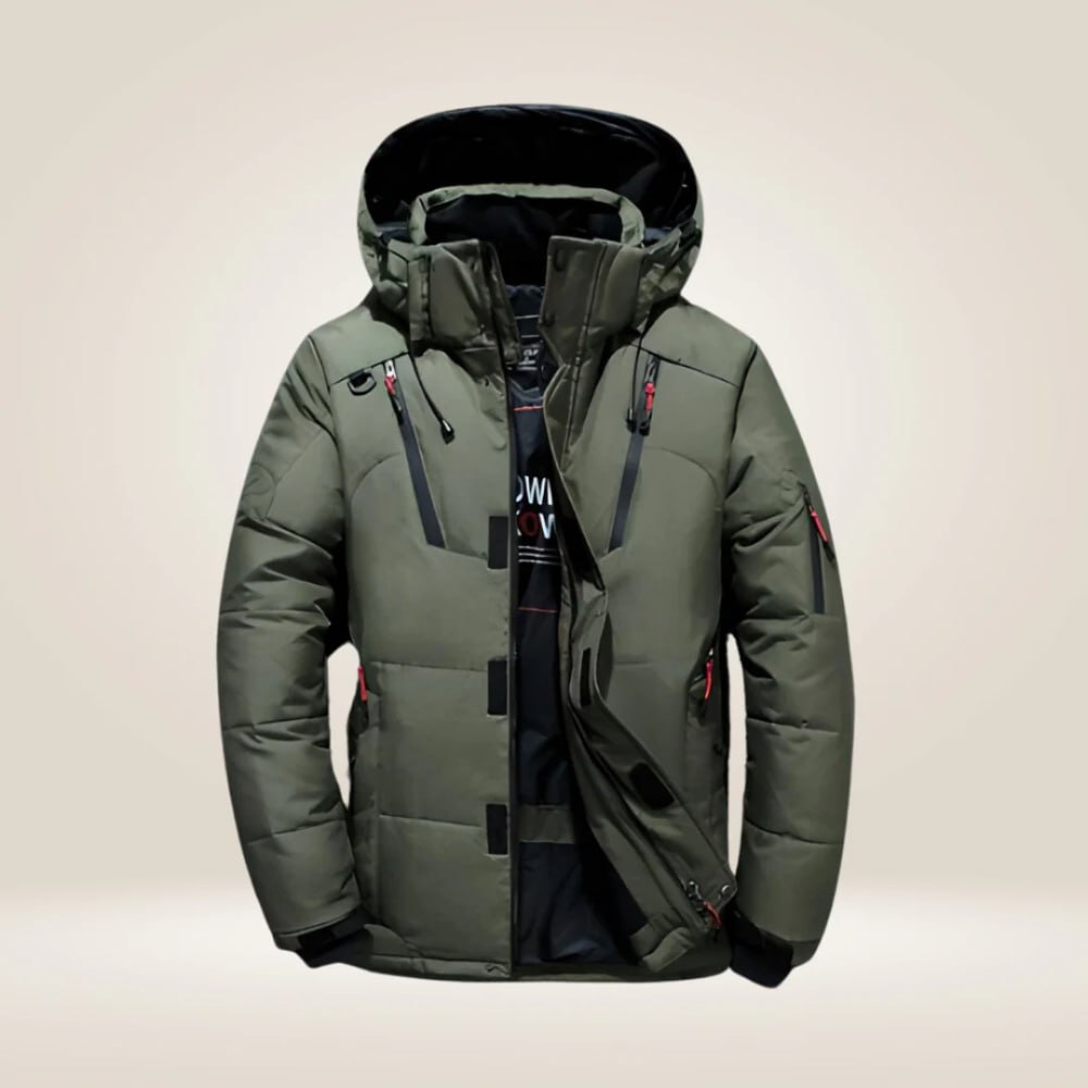 Veste Homme Duvet Coupe-Vent Chaude Coupe Ajustée