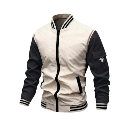 Veste Homme Sport Élégante Contraste Noir Blanc