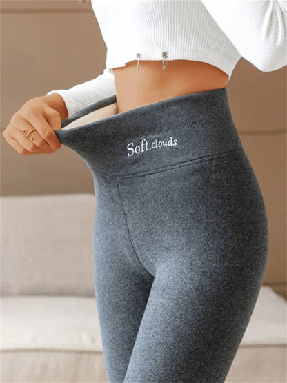 Legging Femme Thermique Taille Haute Doublure Polaire
