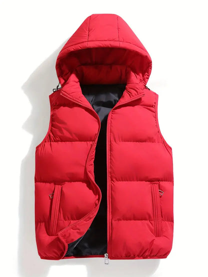 Blouson Hiver Homme Léger avec Capuche et Doublure Chaude